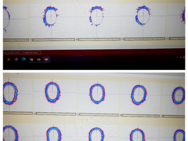 4. rozdíl mezi zachycením energie psychiky, horní snímky a fyzického děla, spodní snímky